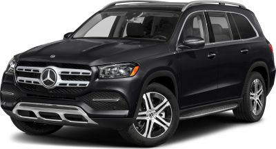 Luxury SUV front grille and LED headlights with alloy wheels