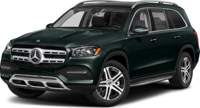Front side view of an SUV with LED headlights and chrome trim