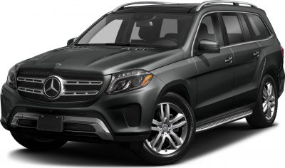 Front three-quarter view of a luxury SUV with detailed grille and sleek headlights