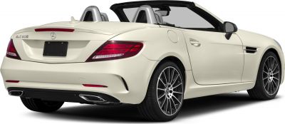 Convertible rear view with taillights and dual exhausts