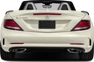 Dual exhaust and distinctive LED tail lights from rear view