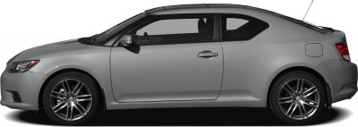 Silver 3-door coupe side profile with alloy wheels
