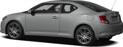 Side profile of 2-door coupe with alloy wheels