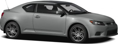 Silver sporty two-door hatchback with alloy wheels