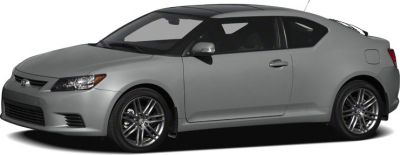 Silver sporty two-door coupe with alloy wheels and aerodynamic profile