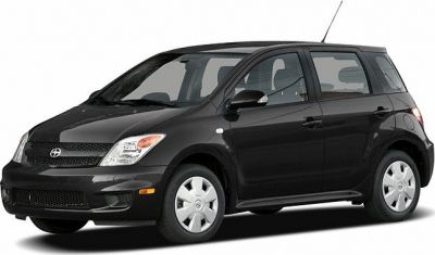 Black compact hatchback with aerodynamic design and 5-door layout
