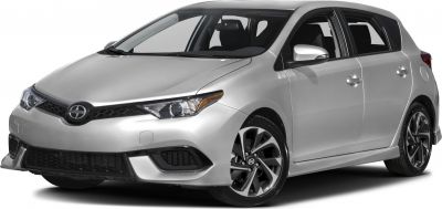 Front side view of hatchback with sporty alloy wheels