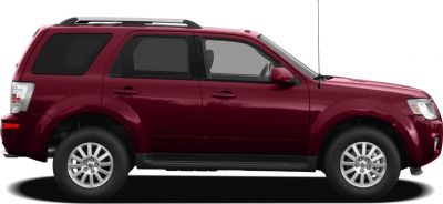 Side profile of compact SUV with roof rack and alloy wheels