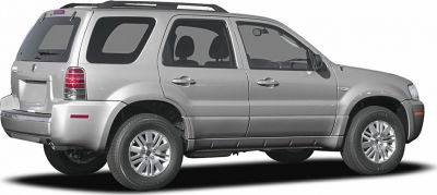 Silver compact SUV with side rear view and alloy wheels