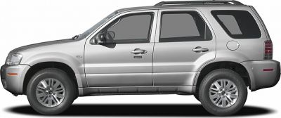 Silver mid-size SUV side profile with detailed wheels and roof rails.