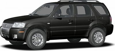 Side profile of black SUV with visible rims and roof rails