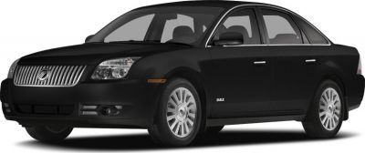 Black sedan with distinctive front grille and sleek side profile