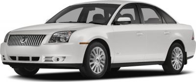 2008 Mercury Sable V front side view with distinct grille and alloy wheels