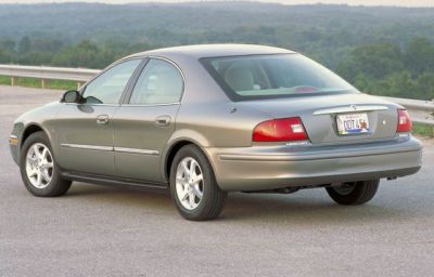 Rear and side view of a smooth-curved sedan with alloy wheels