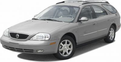 Front-side view of a mid-size station wagon with alloy wheels