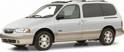 Side profile of minivan with two-tone paint and roof rack