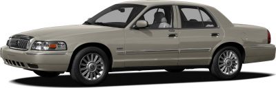 Side view of a sedan with alloy wheels and chrome details