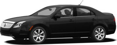 Black sleek sedan side profile with alloy wheels and tinted windows