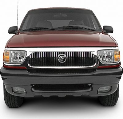 Front view with iconic grille and rectangular headlights