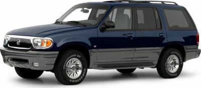 Two-tone SUV with distinctive wheels and classic side profile