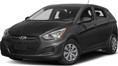 front and side view of a compact hatchback car