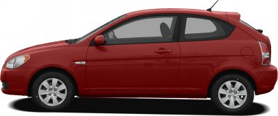 Compact two-door hatchback side profile with alloy wheels