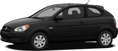 Black compact 3-door hatchback with sleek body and alloy wheels