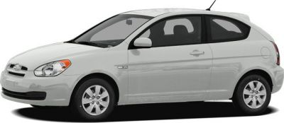 Side profile of a compact 3-door hatchback car.