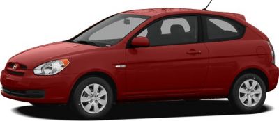 Red hatchback car side profile with smooth curves and compact design