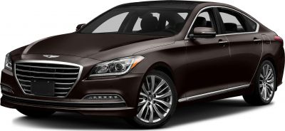Luxury sedan with LED headlights and alloy wheels front side view
