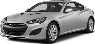 Silver coupe showcasing front grille, headlights, and side profile