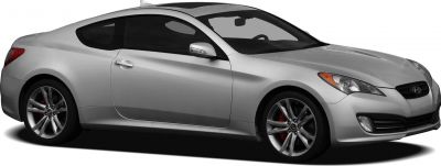 Sleek silver two-door coupe with alloy wheels and sporty aerodynamic design