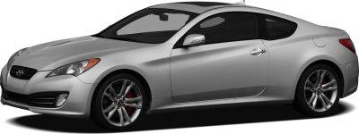Silver sporty coupe with sleek side profile and alloy wheels