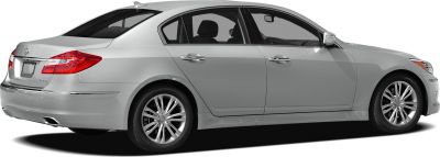 Rear-side profile with multi-spoke alloy wheels and sleek four-door sedan design