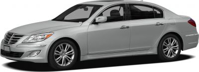 Side profile of a sedan with alloy wheels