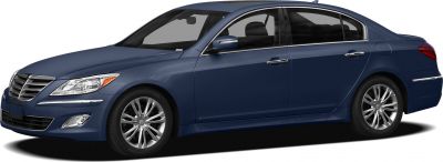 Side profile of a luxury sedan with chrome accents and alloy wheels