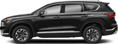 Side profile of an SUV with alloy wheels and chrome window trim