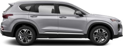 Side view of mid-size SUV with alloy wheels and aerodynamic design