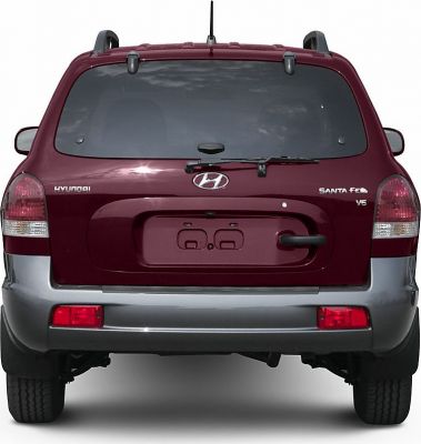 Rear view with distinctive tailgate, rear wiper, and taillights.