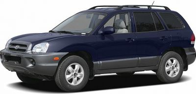 Front and side view of an early 2000s SUV with two-tone paint and roof rails