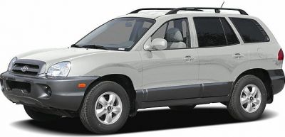 Front side view of a mid-size SUV with distinct 2000s design.