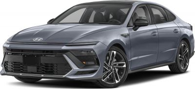 Sporty alloy wheel and aggressive front fascia with modern grille and headlights