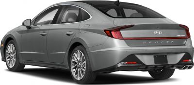 Rear and side view of a modern sedan with LED taillights and alloy wheels