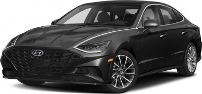 Sleek front grille and sharp LED headlights with alloy wheels