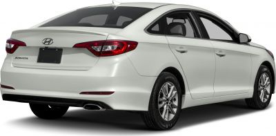 Rear and side view of a modern mid-size sedan with distinctive taillights and alloy wheels