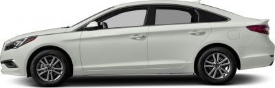 Side profile of mid-size sedan with alloy wheels and tinted windows.