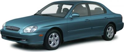Side profile of blue mid-size sedan with aerodynamic body and alloy wheels