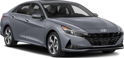 Front and side view with sharp grille and stylish alloy wheels