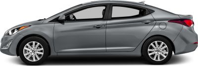 Side profile of a sedan with alloy wheels and streamlined doors
