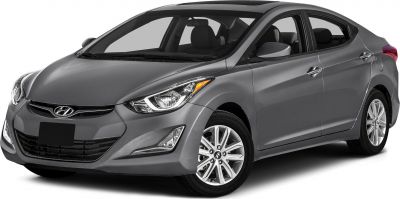 Front and side view of a sedan with detailed headlights and alloy wheels